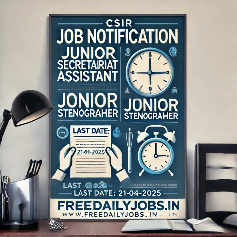CSIR Junior Secretariat Assistant