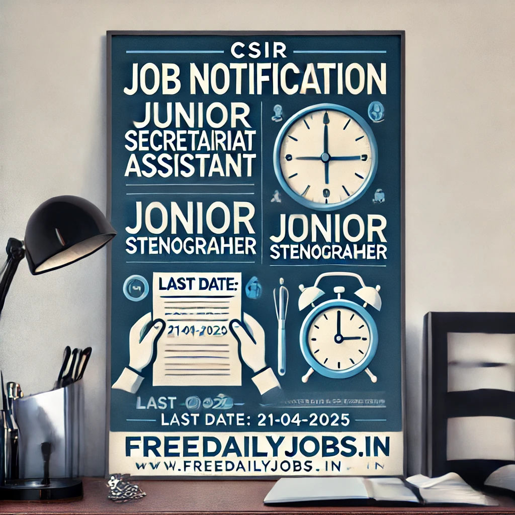 CSIR Junior Secretariat Assistant